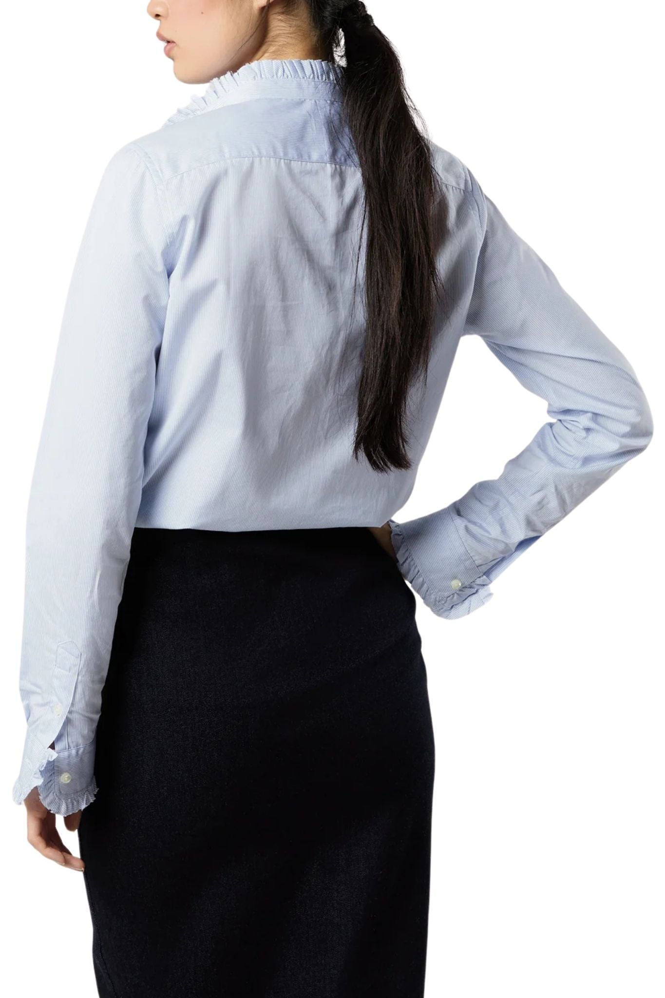 Ann Mashburn Frill Shirt - Vermillion