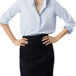 Ann Mashburn Frill Shirt - Vermillion