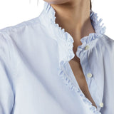 Ann Mashburn Frill Shirt - Vermillion