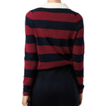 Ann Mashburn Georgina Rugby Sweater - Vermillion