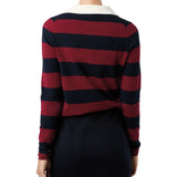 Ann Mashburn Georgina Rugby Sweater - Vermillion