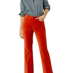 Ann Mashburn Kendall Flare 5 - Pocket Jean - Vermillion