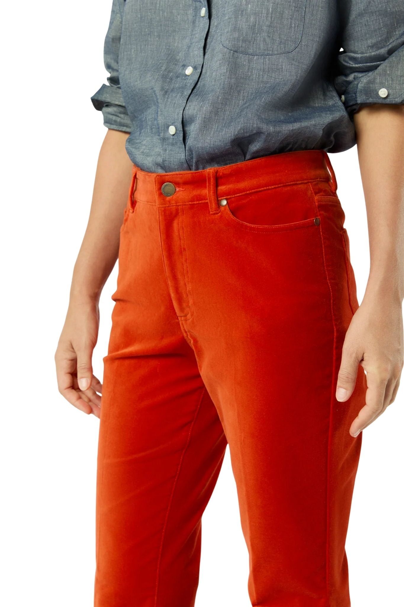 Ann Mashburn Kendall Flare 5 - Pocket Jean - Vermillion