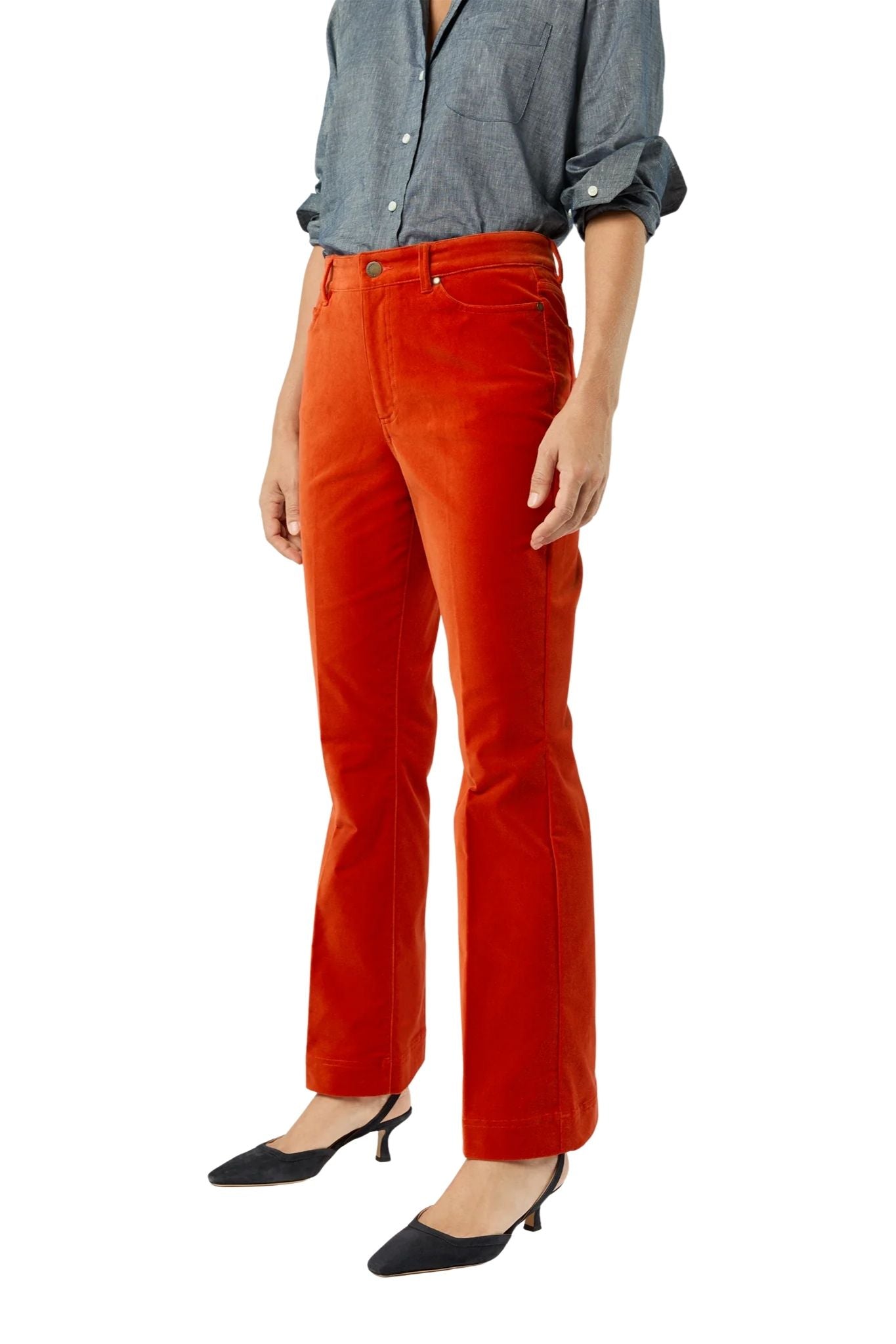 Ann Mashburn Kendall Flare 5 - Pocket Jean - Vermillion