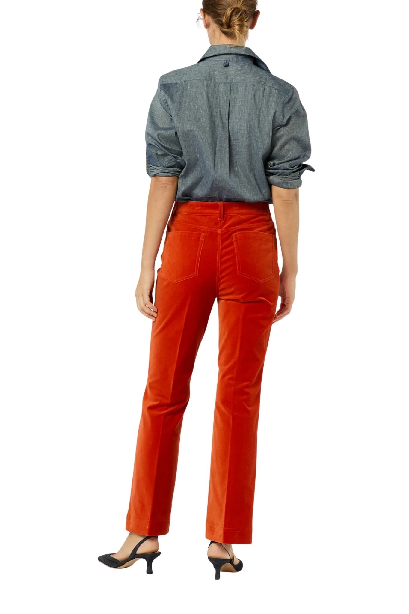 Ann Mashburn Kendall Flare 5 - Pocket Jean - Vermillion