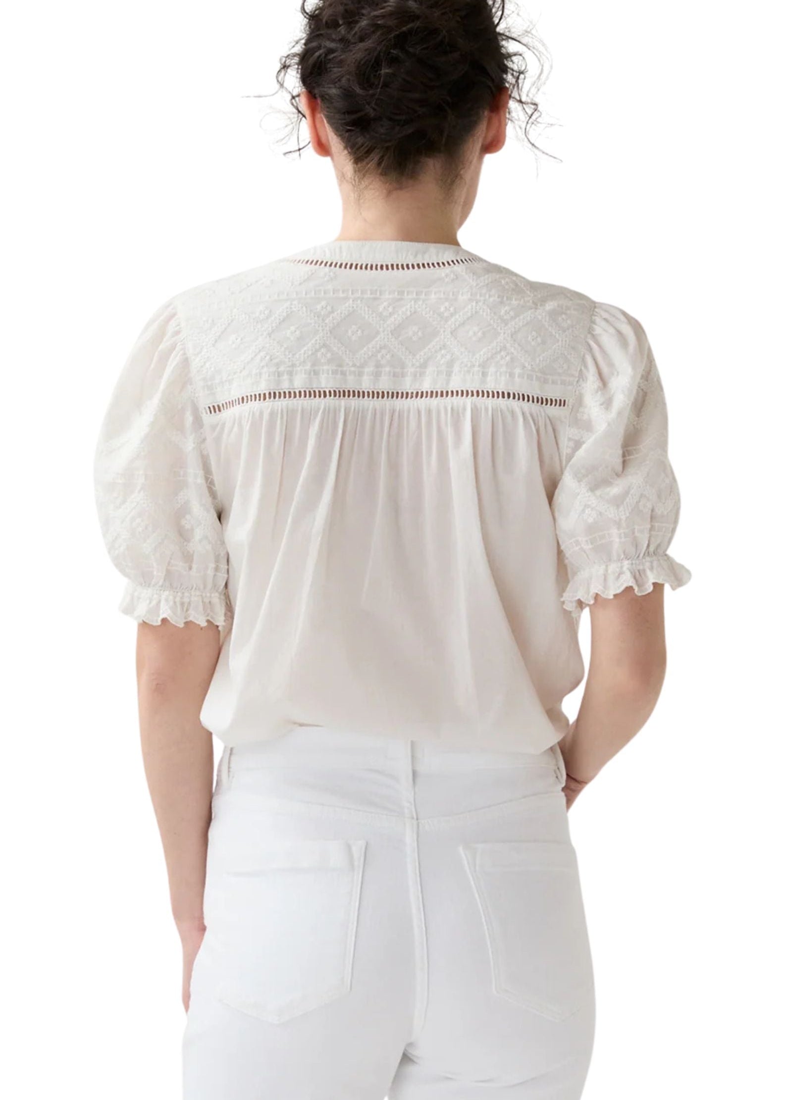 Ann Mashburn Leonie Blouse - Vermillion