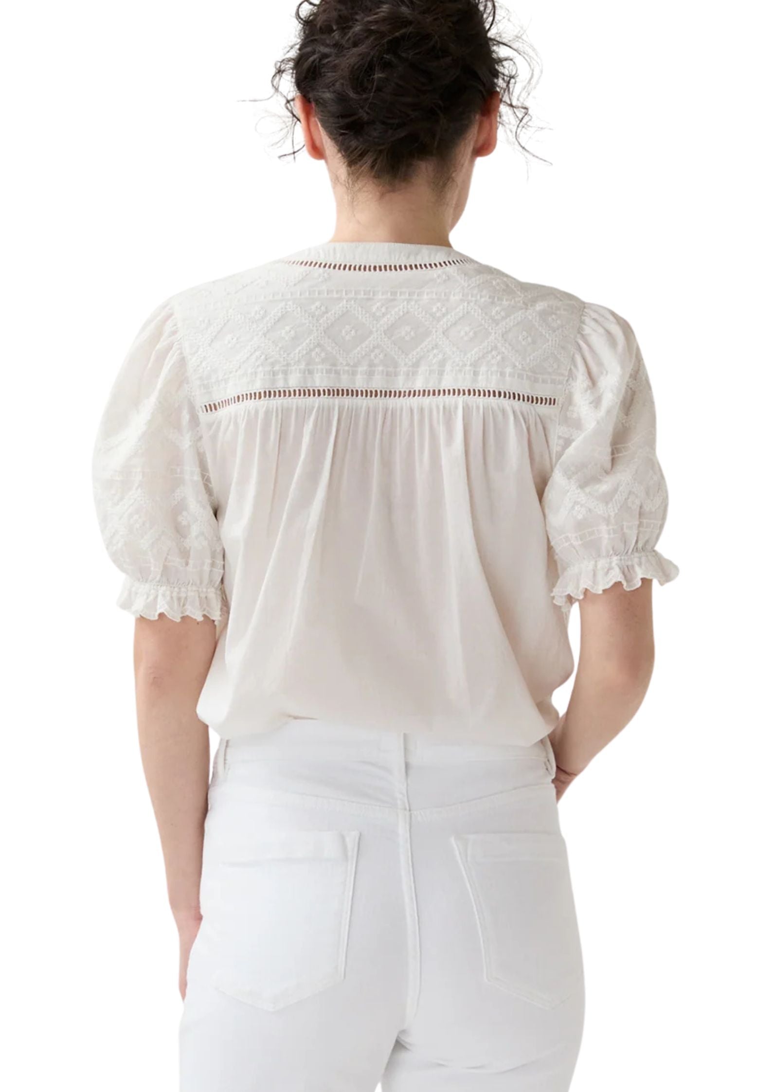 Ann Mashburn Leonie Blouse - Vermillion