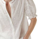 Ann Mashburn Leonie Blouse - Vermillion