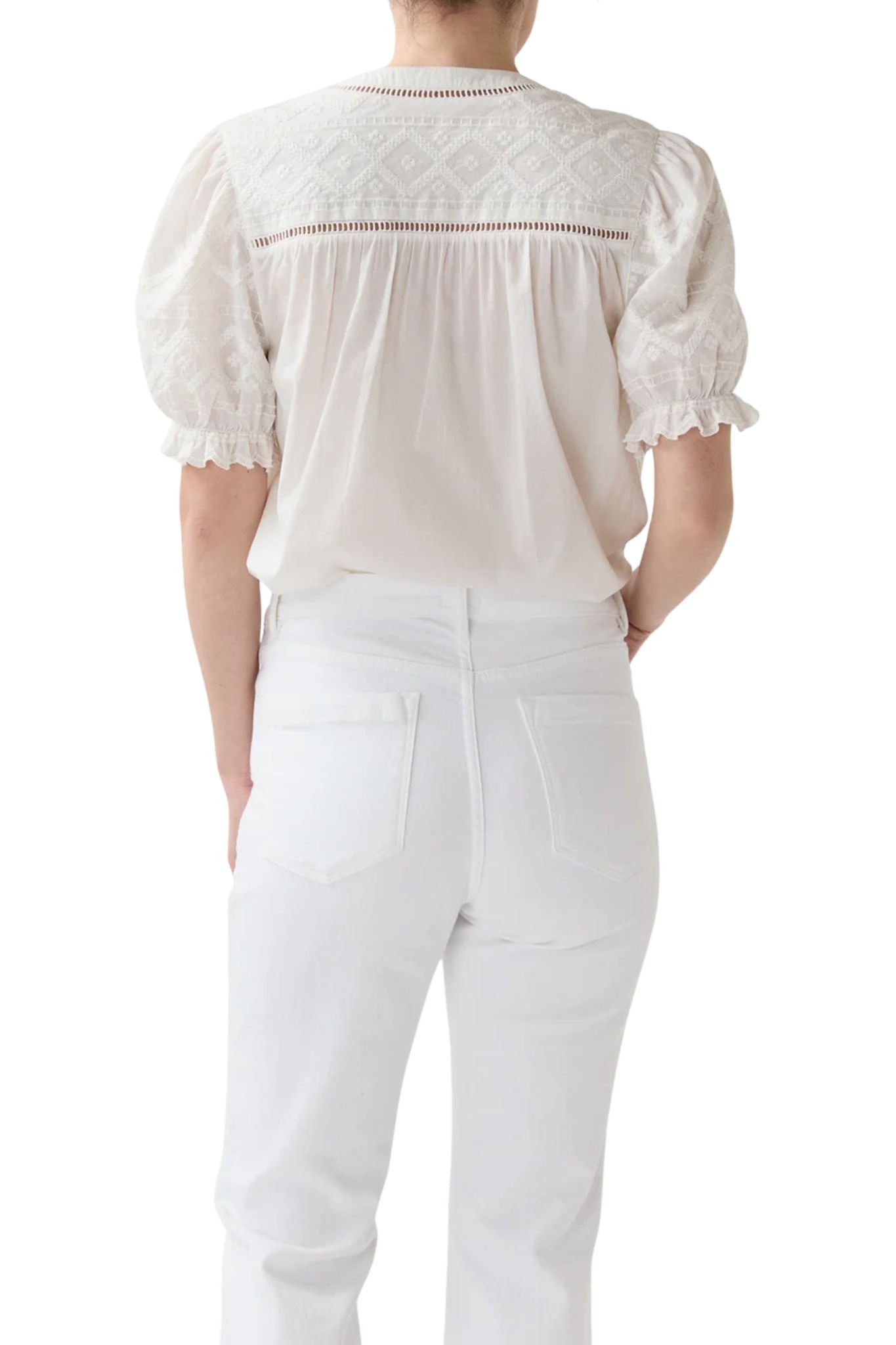 Ann Mashburn Leonie Blouse - Vermillion