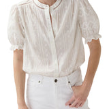 Ann Mashburn Leonie Blouse - Vermillion