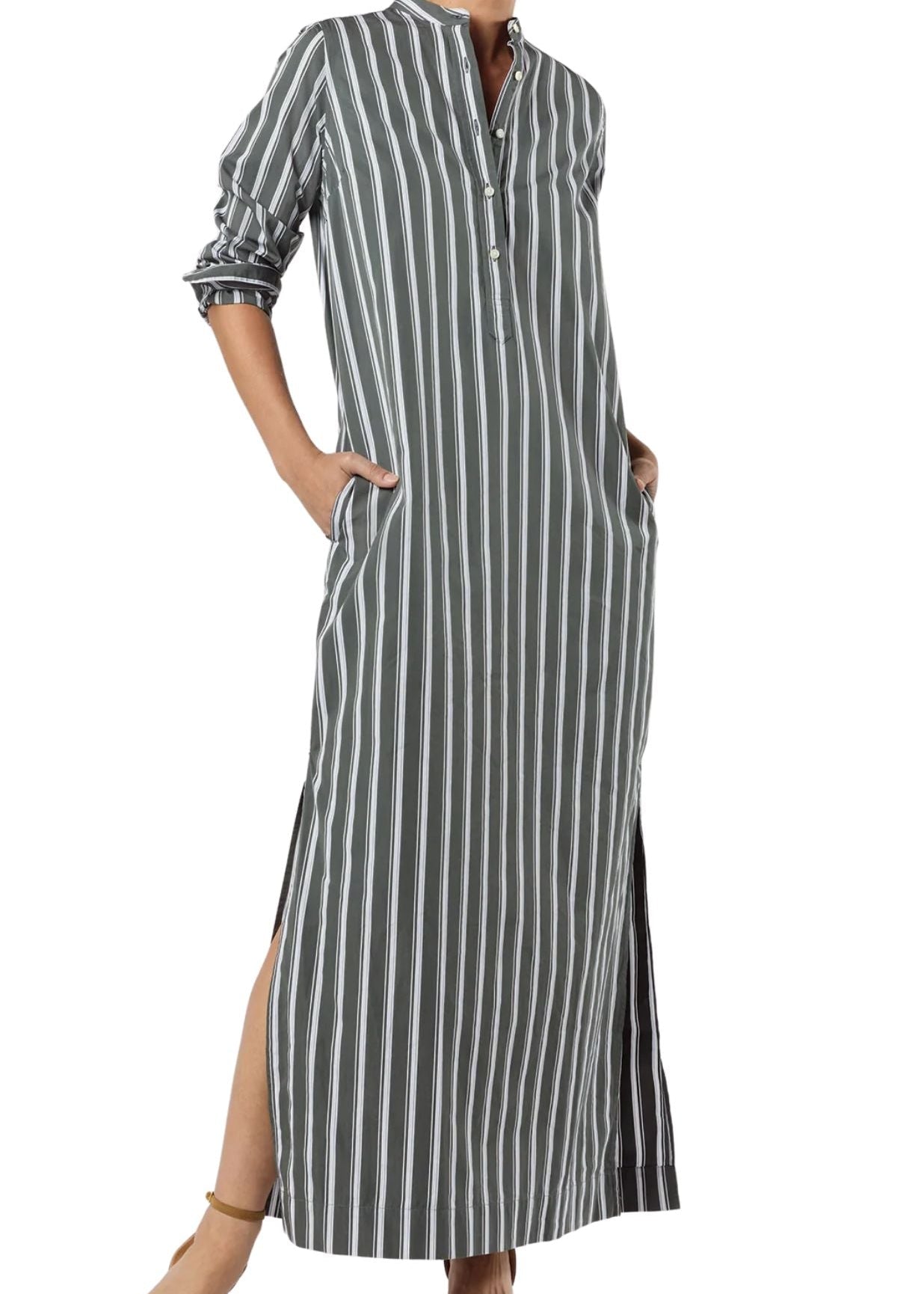 Ann Mashburn Mandarin Talitha Shirtdress - Vermillion