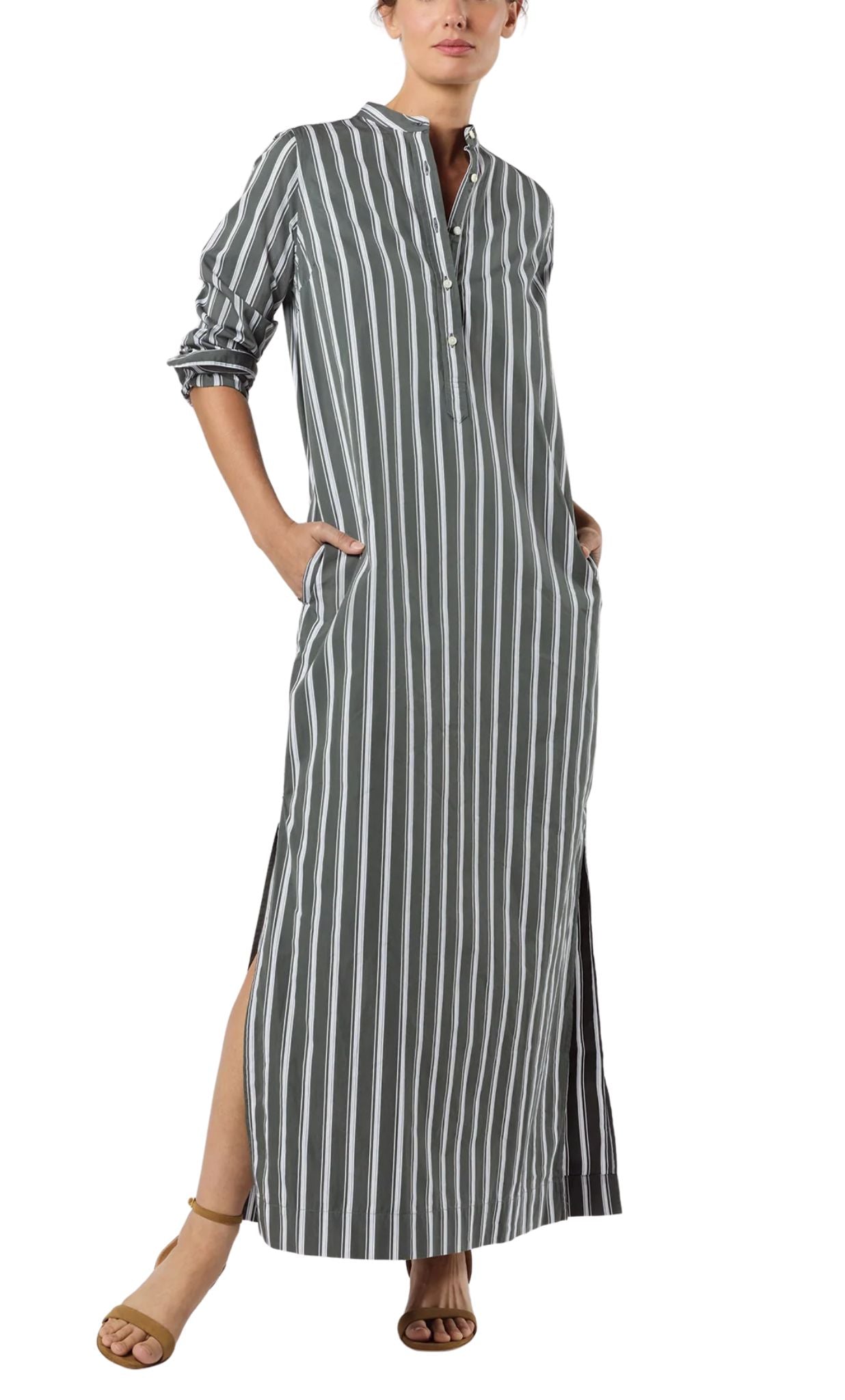 Ann Mashburn Mandarin Talitha Shirtdress - Vermillion