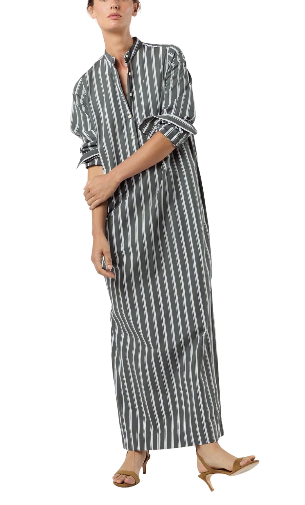 Ann Mashburn Mandarin Talitha Shirtdress - Vermillion