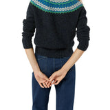 Ann Mashburn Marge Fair Isle Cardigan - Vermillion
