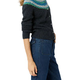 Ann Mashburn Marge Fair Isle Cardigan - Vermillion