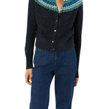 Ann Mashburn Marge Fair Isle Cardigan - Vermillion