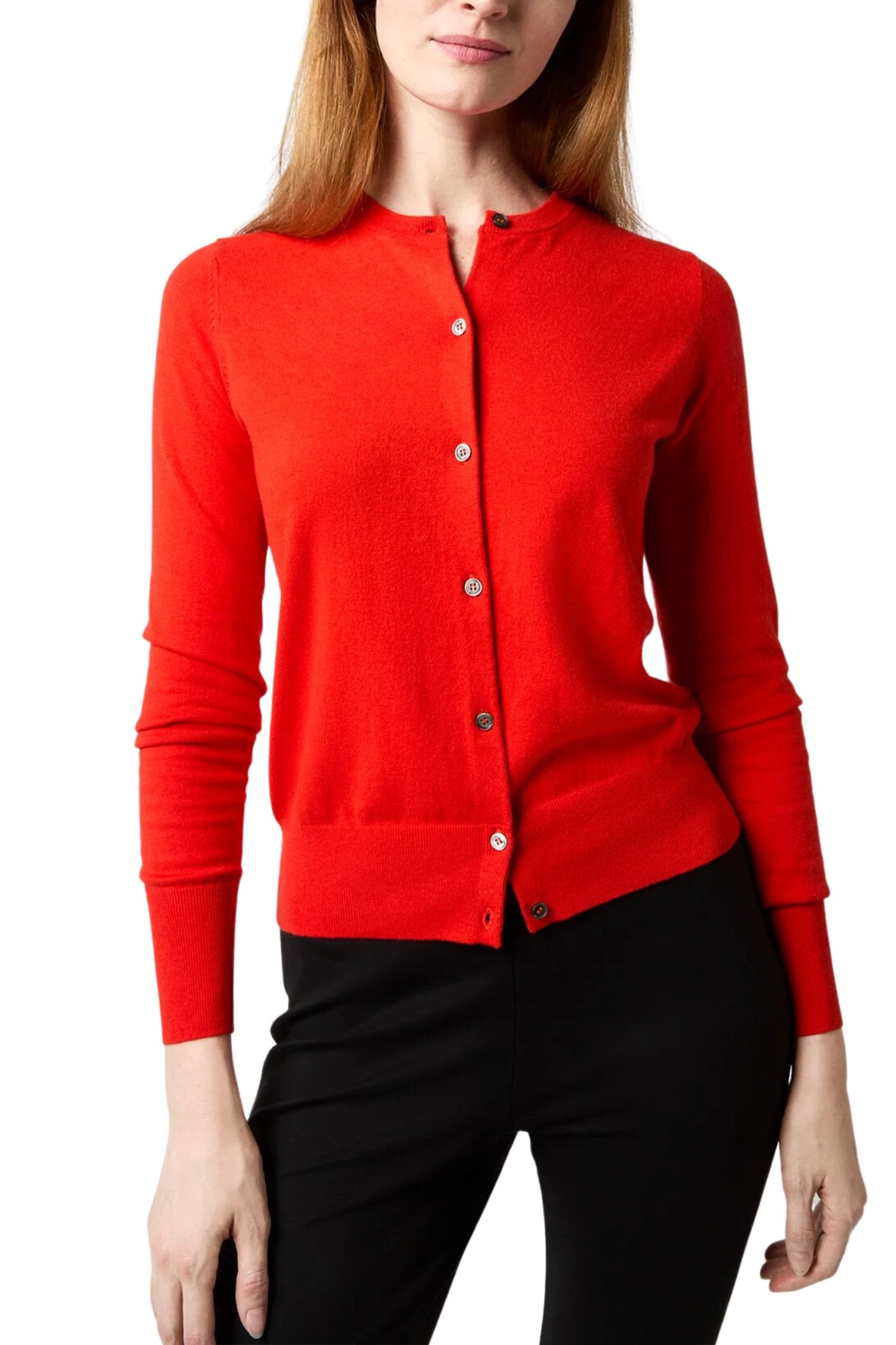 Ann Mashburn Rosie Cardigan - Vermillion