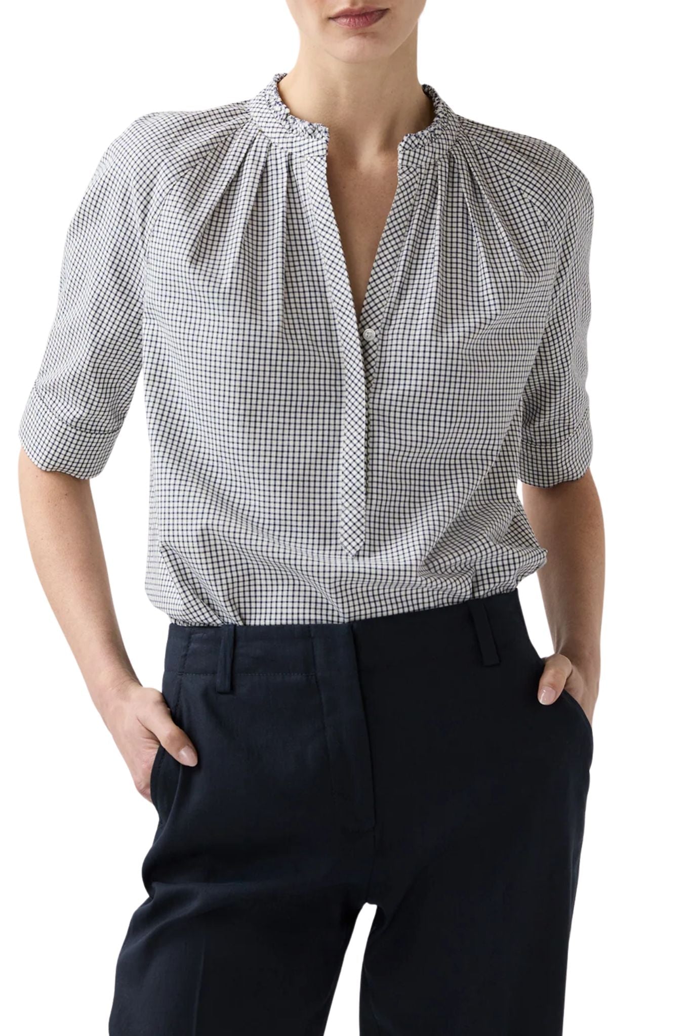 Ann Mashburn Sage Blouse - Vermillion