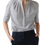 Ann Mashburn Sage Blouse - Vermillion