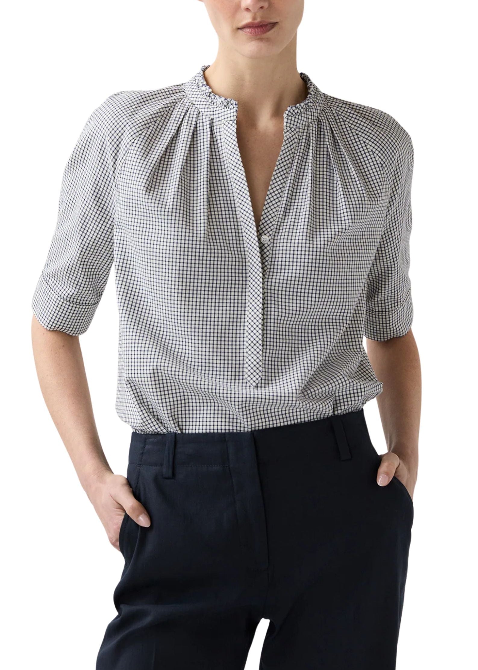 Ann Mashburn Sage Blouse - Vermillion