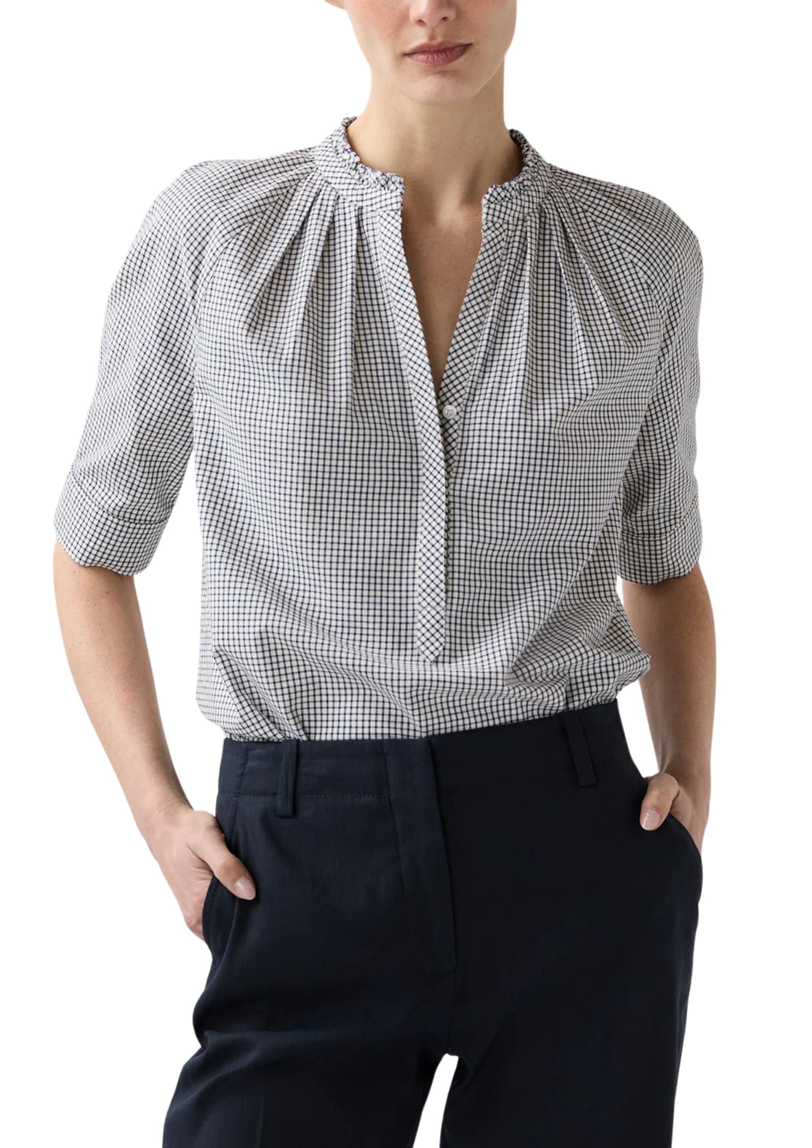 Ann Mashburn Sage Blouse - Vermillion