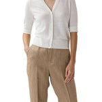 Ann Mashburn Short Sleeved Rosie V - neck Cardigan - Vermillion