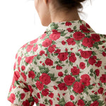 Ann Mashburn Short - Sleeved Shirtwaist Maxi Dress - Vermillion