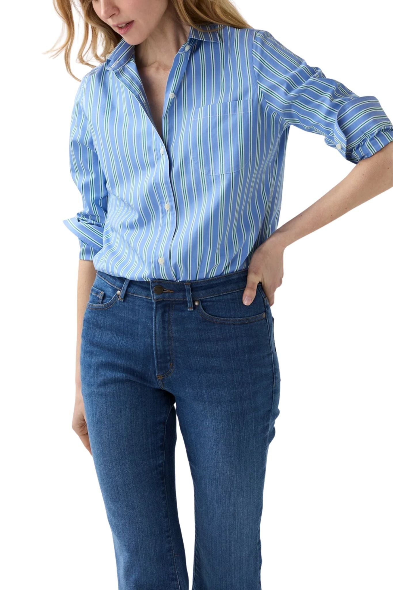 Ann Mashburn Sidney Shirt - Vermillion