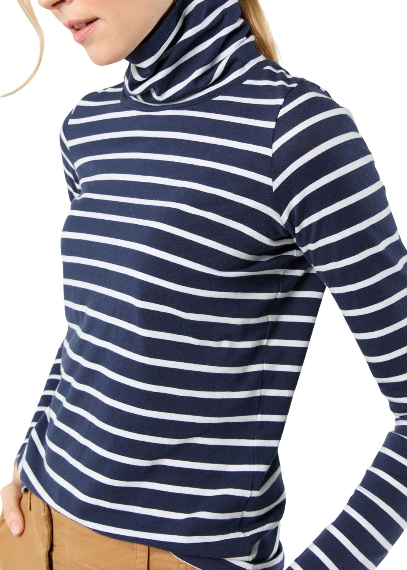 Ann Mashburn Turtleneck Tee - Vermillion