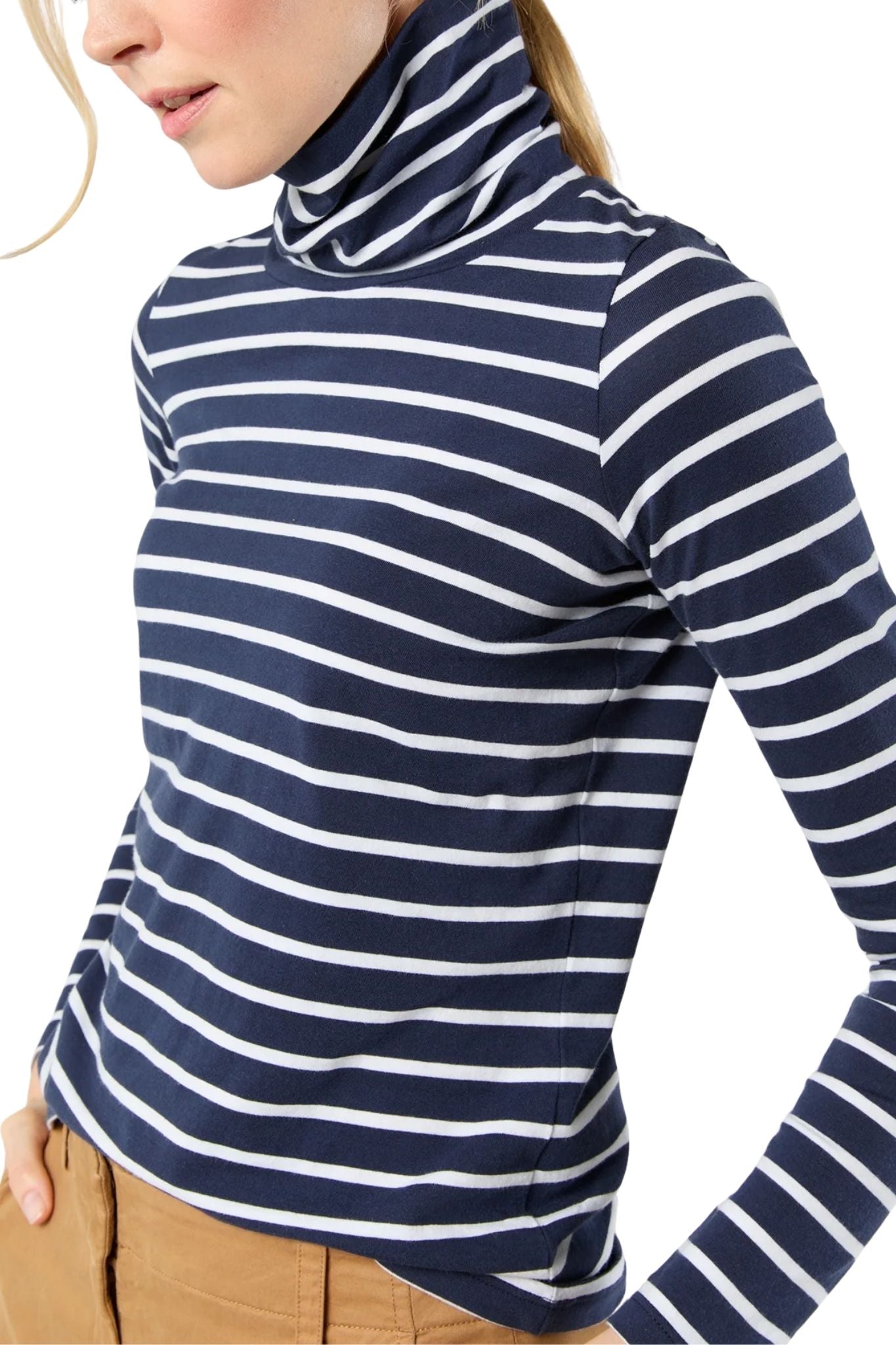 Ann Mashburn Turtleneck Tee - Vermillion