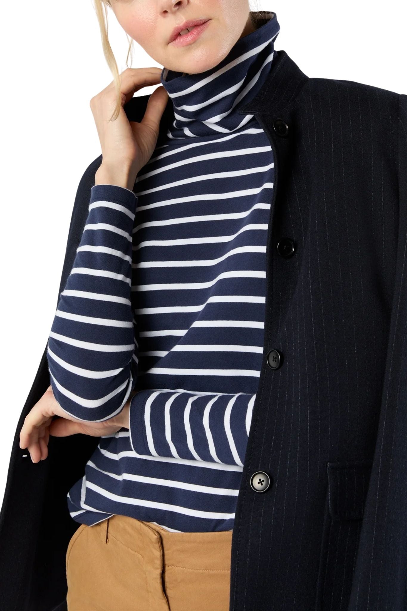 Ann Mashburn Turtleneck Tee - Vermillion