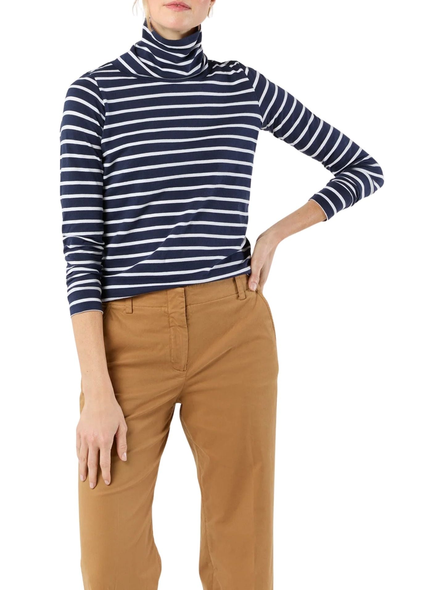 Ann Mashburn Turtleneck Tee - Vermillion