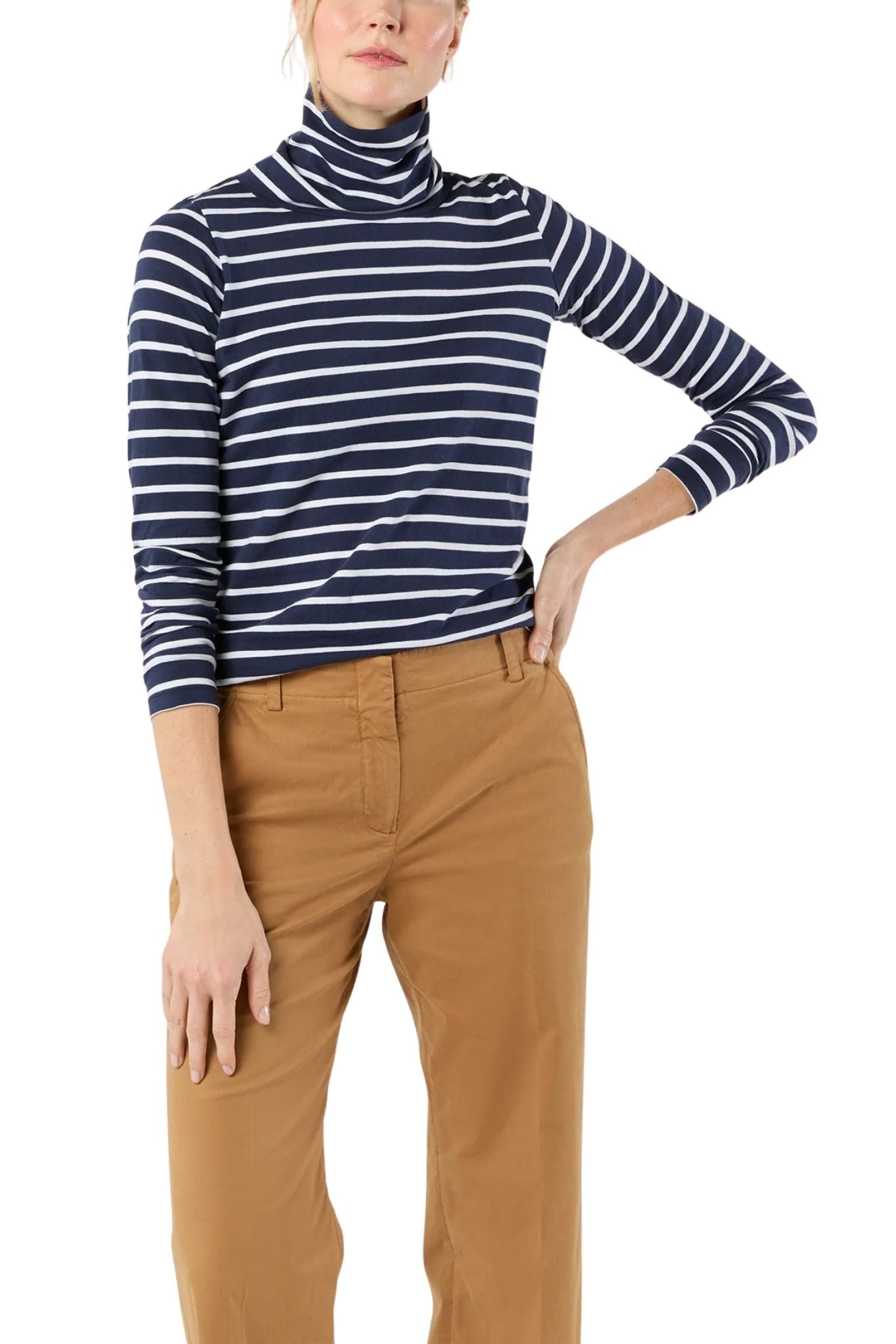 Ann Mashburn Turtleneck Tee - Vermillion