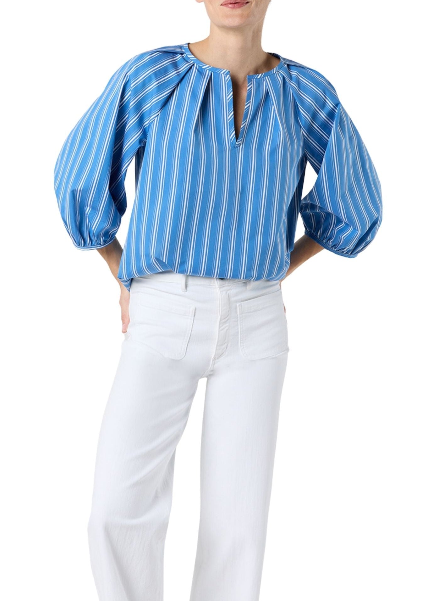 Ann Mashburn Victoria Blouse - Vermillion