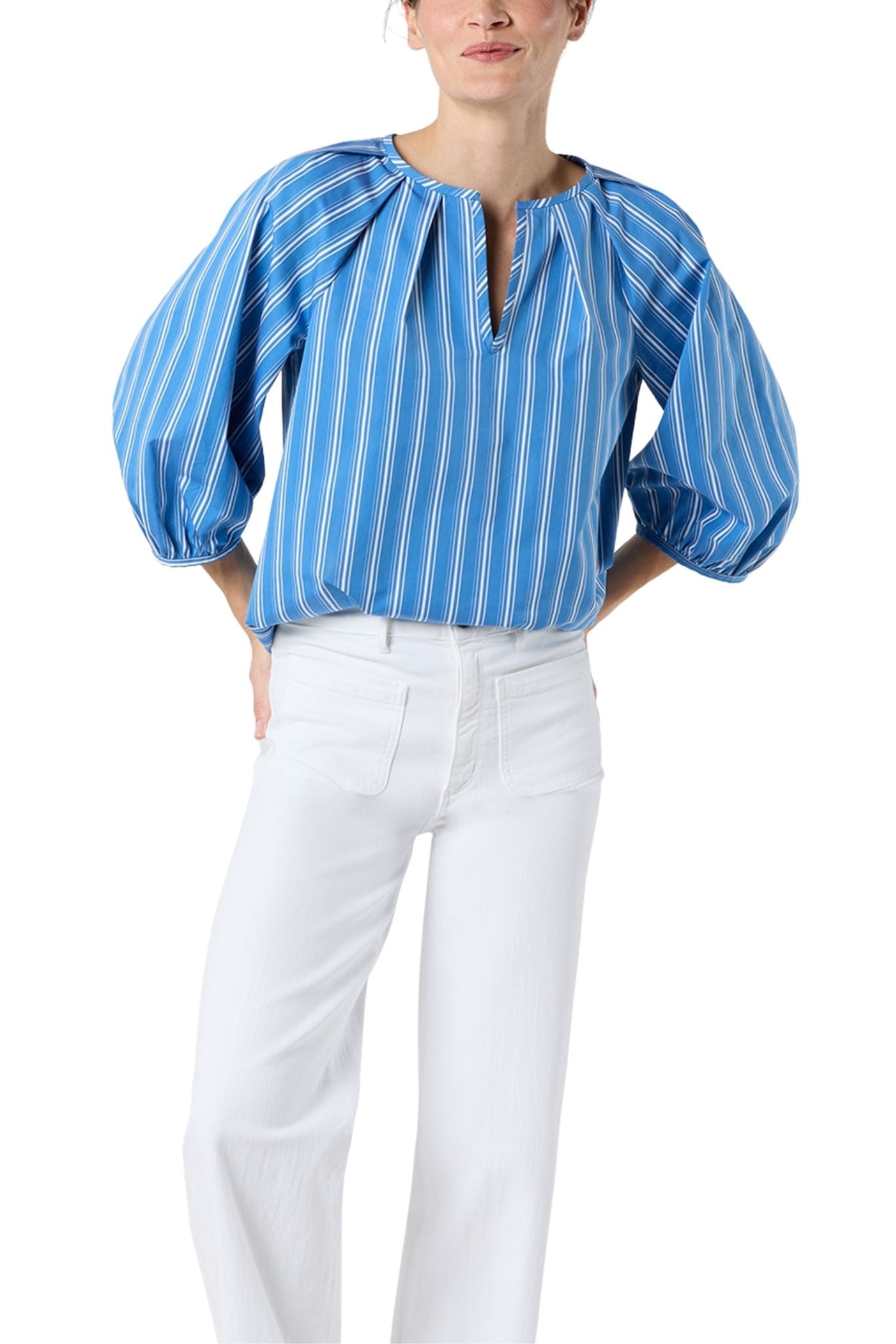 Ann Mashburn Victoria Blouse - Vermillion