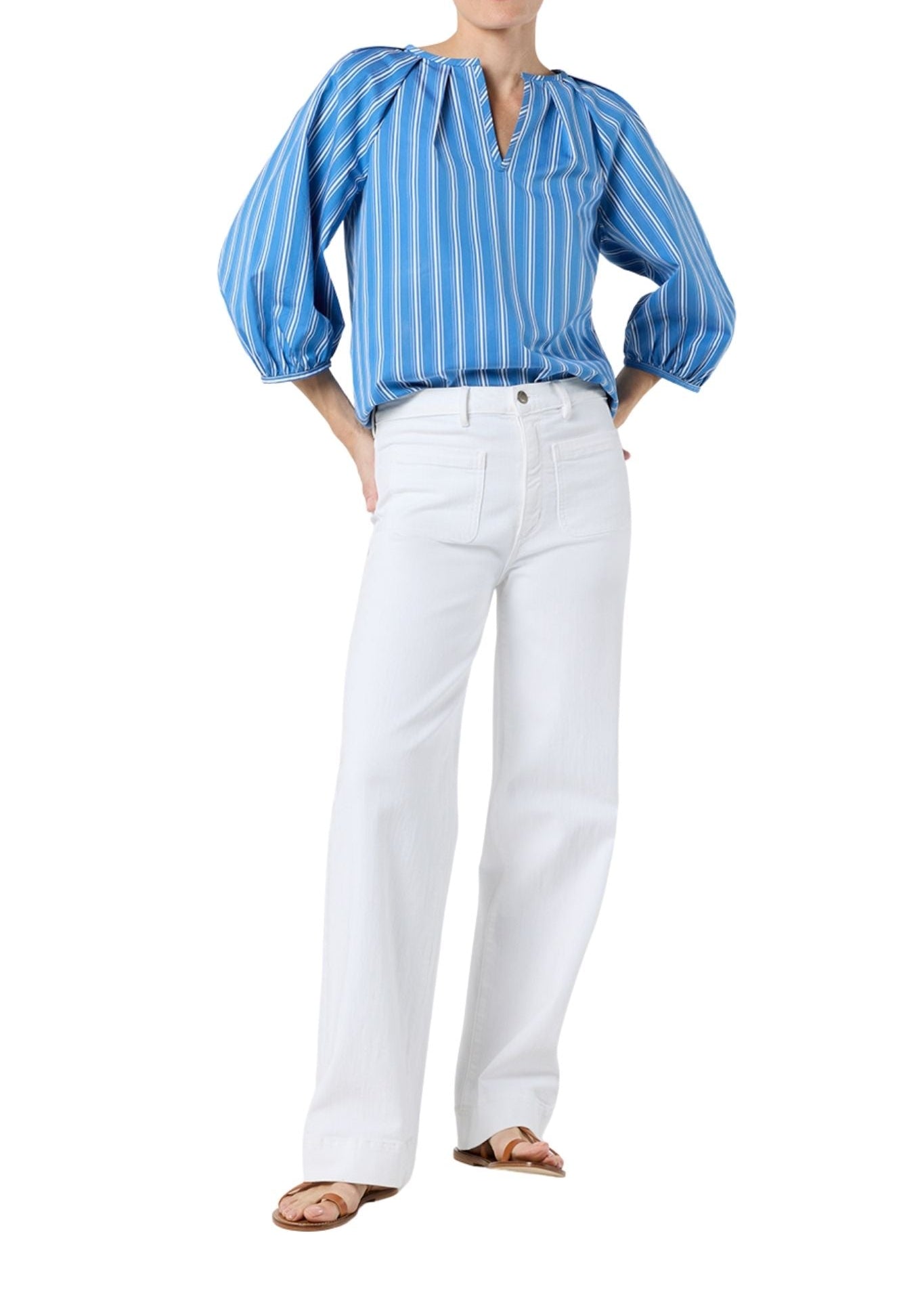 Ann Mashburn Victoria Blouse - Vermillion
