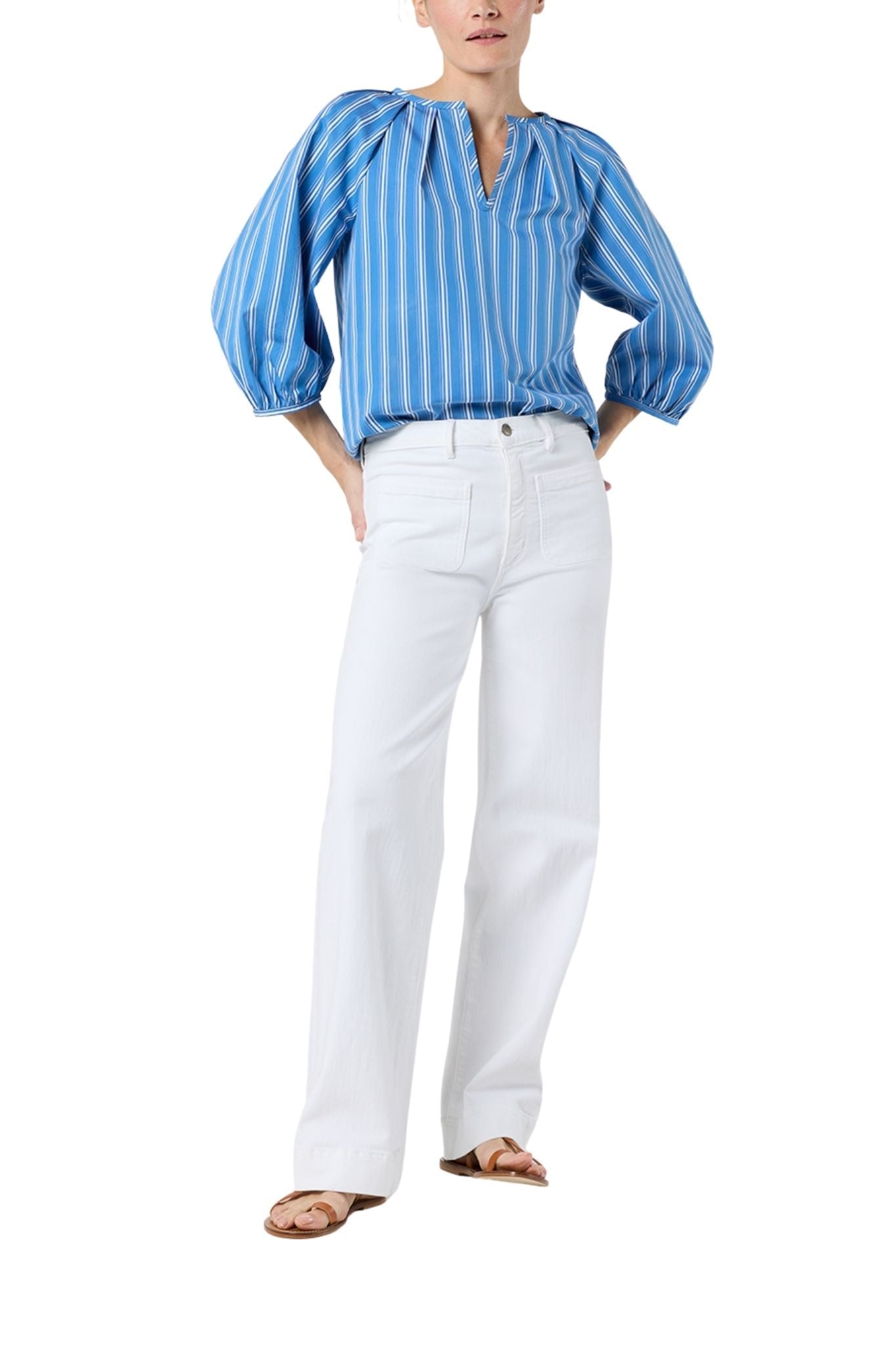 Ann Mashburn Victoria Blouse - Vermillion