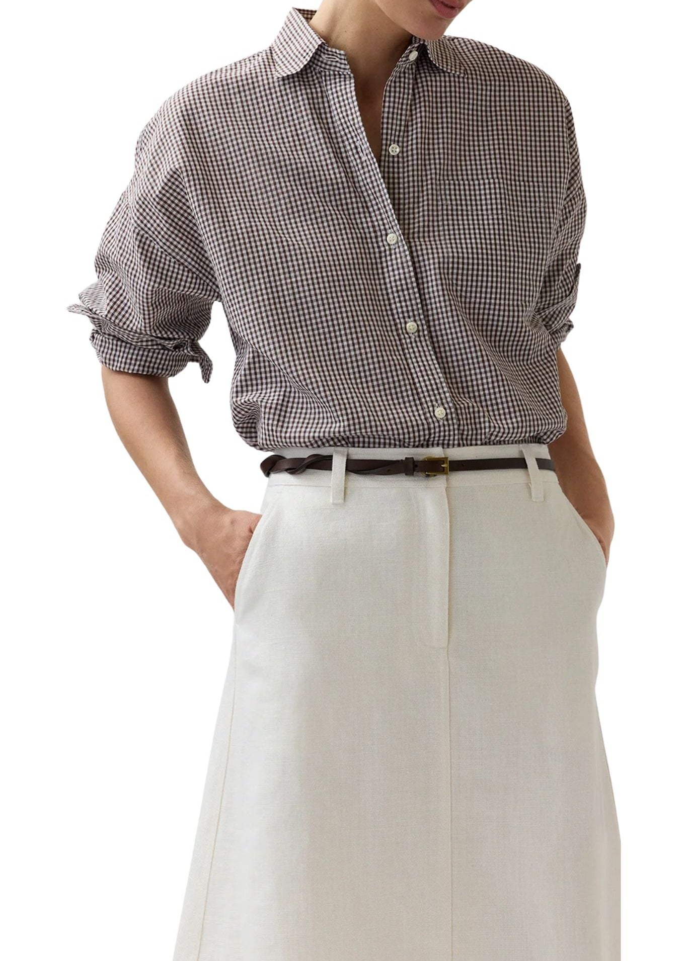 Ann Mashburn Weekender Shirt - Vermillion