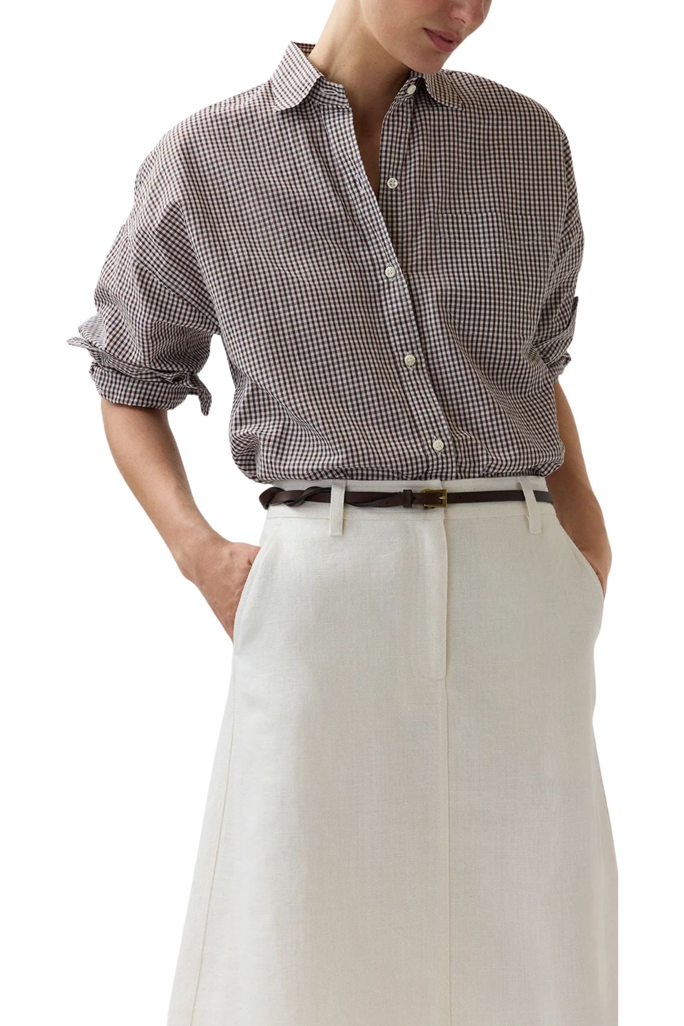 Ann Mashburn Weekender Shirt - Vermillion