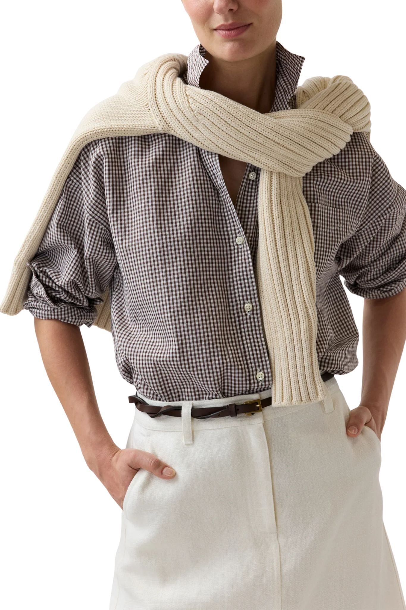 Ann Mashburn Weekender Shirt - Vermillion