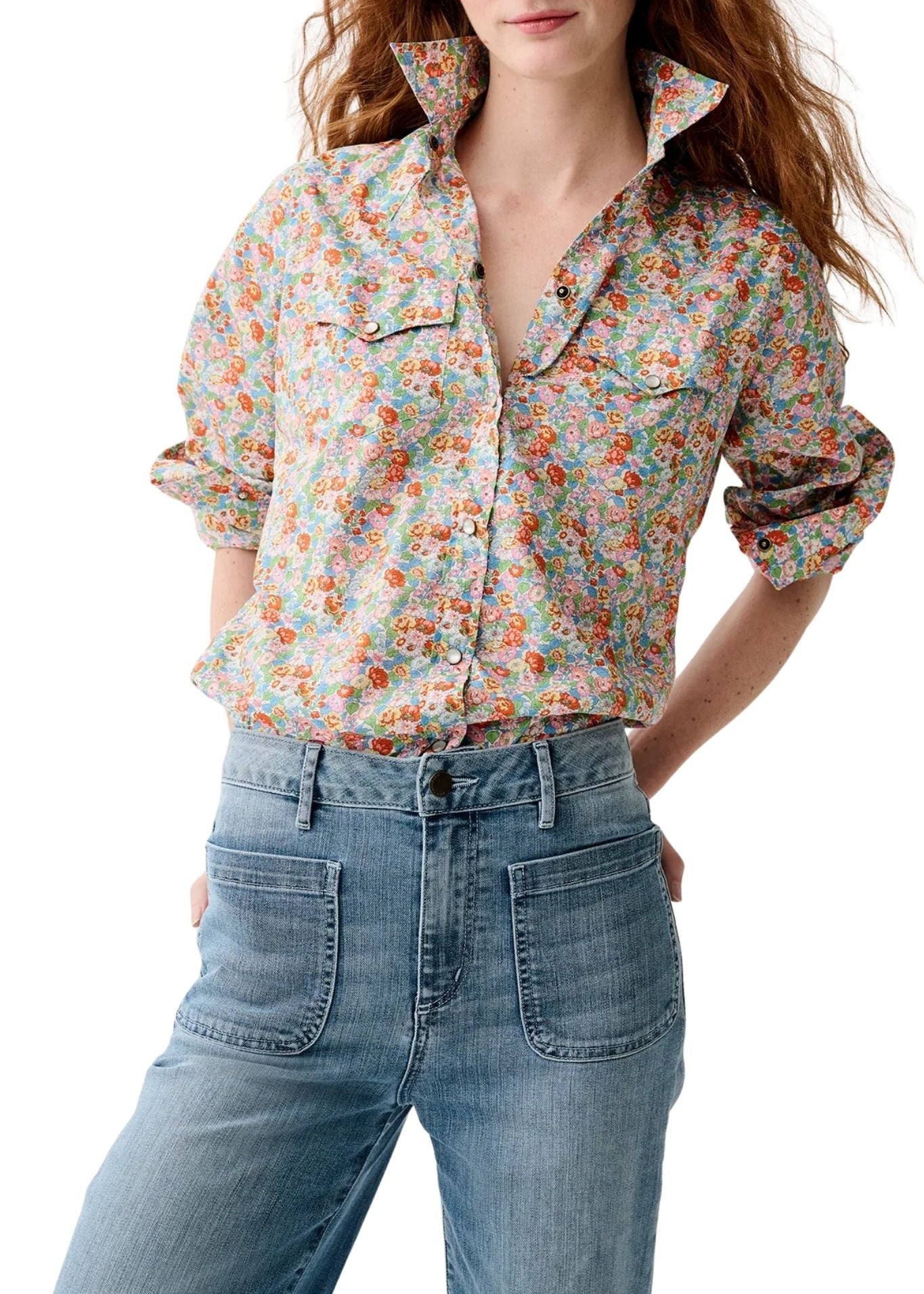 Ann Mashburn Western Shirt - Vermillion