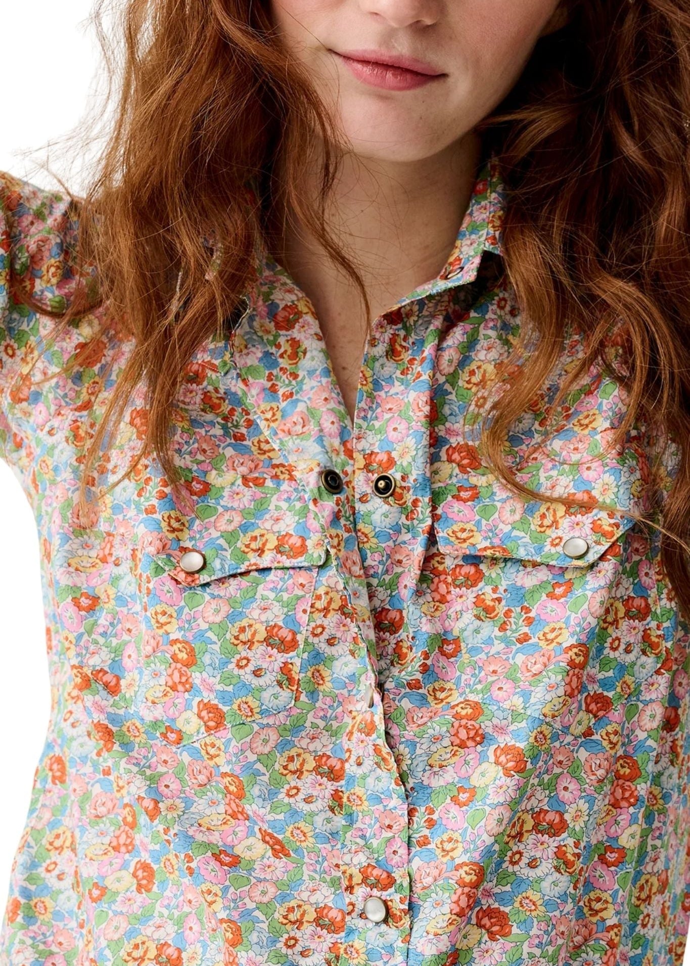 Ann Mashburn Western Shirt - Vermillion