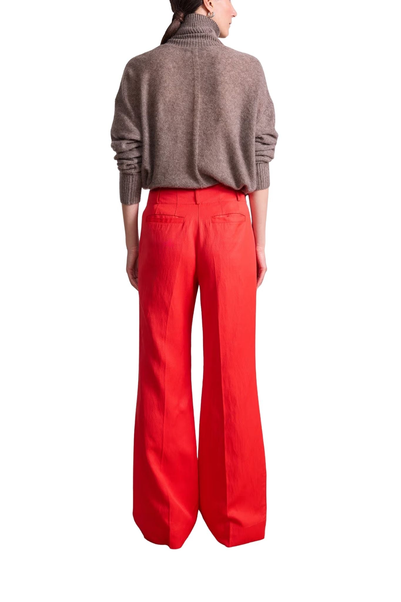 Apiece Apart Adi Wide Leg Trouser - Vermillion