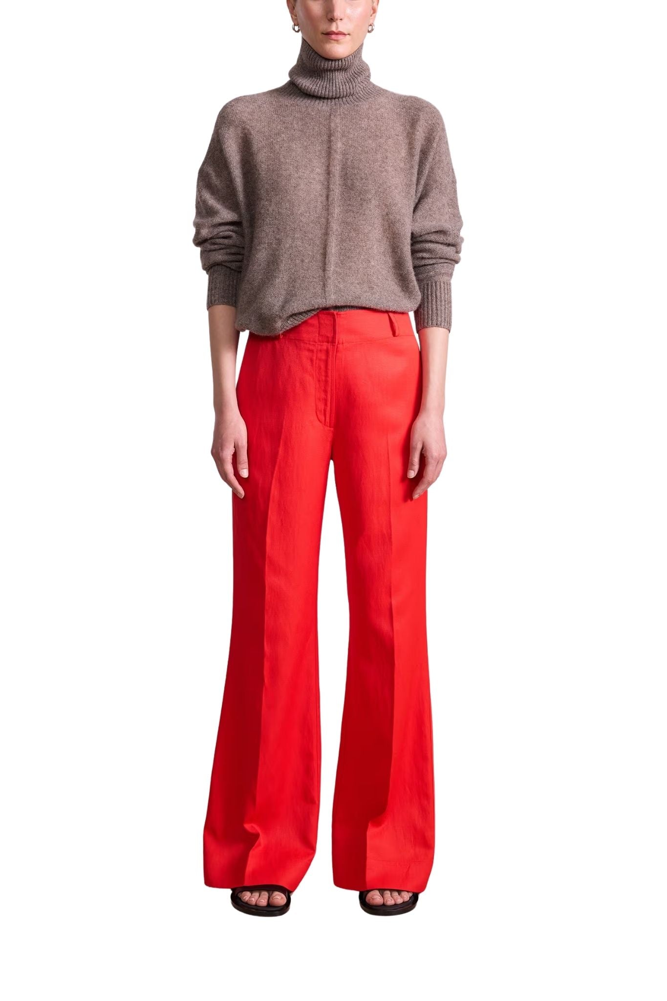 Apiece Apart Adi Wide Leg Trouser - Vermillion