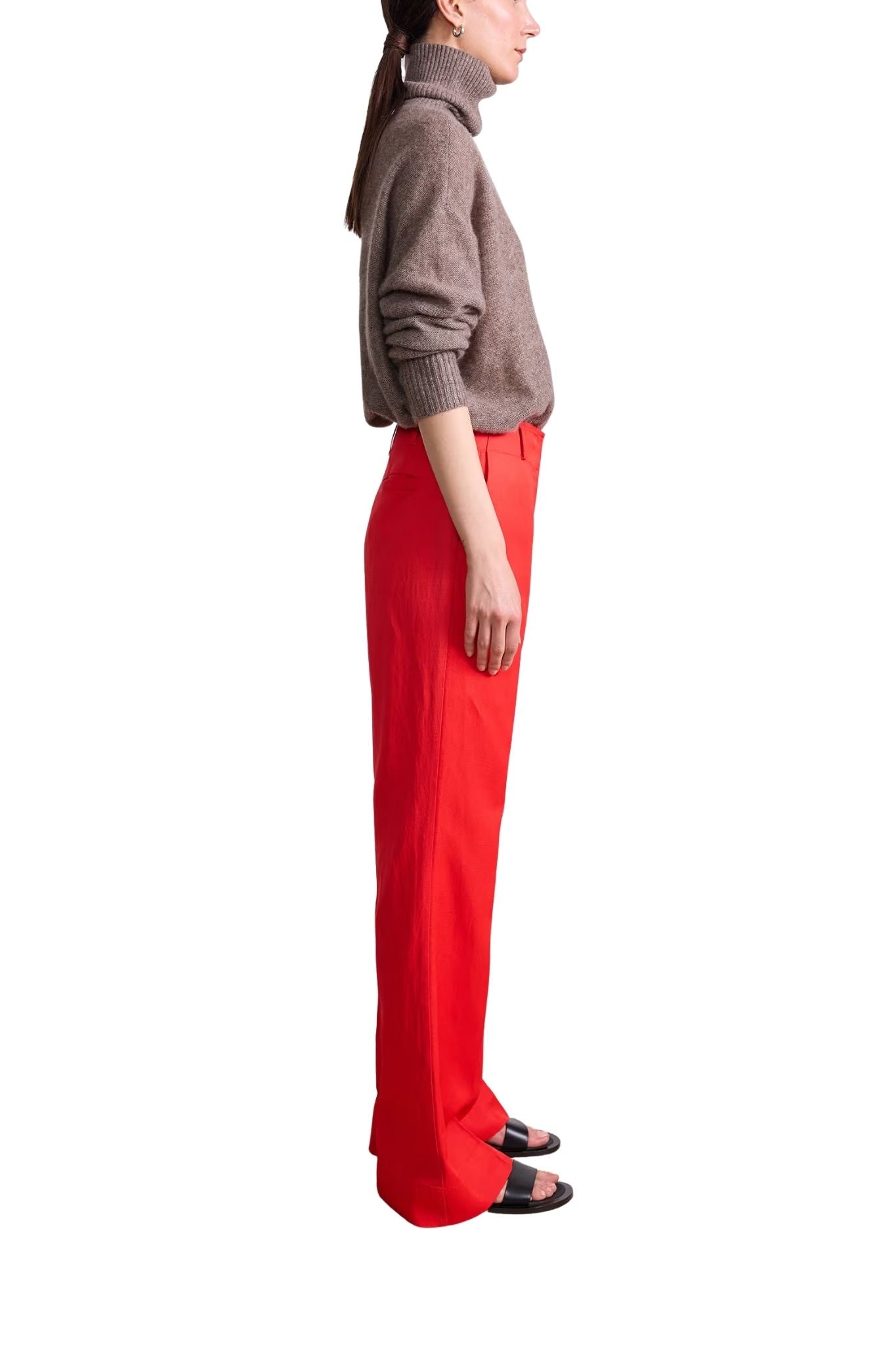 Apiece Apart Adi Wide Leg Trouser - Vermillion