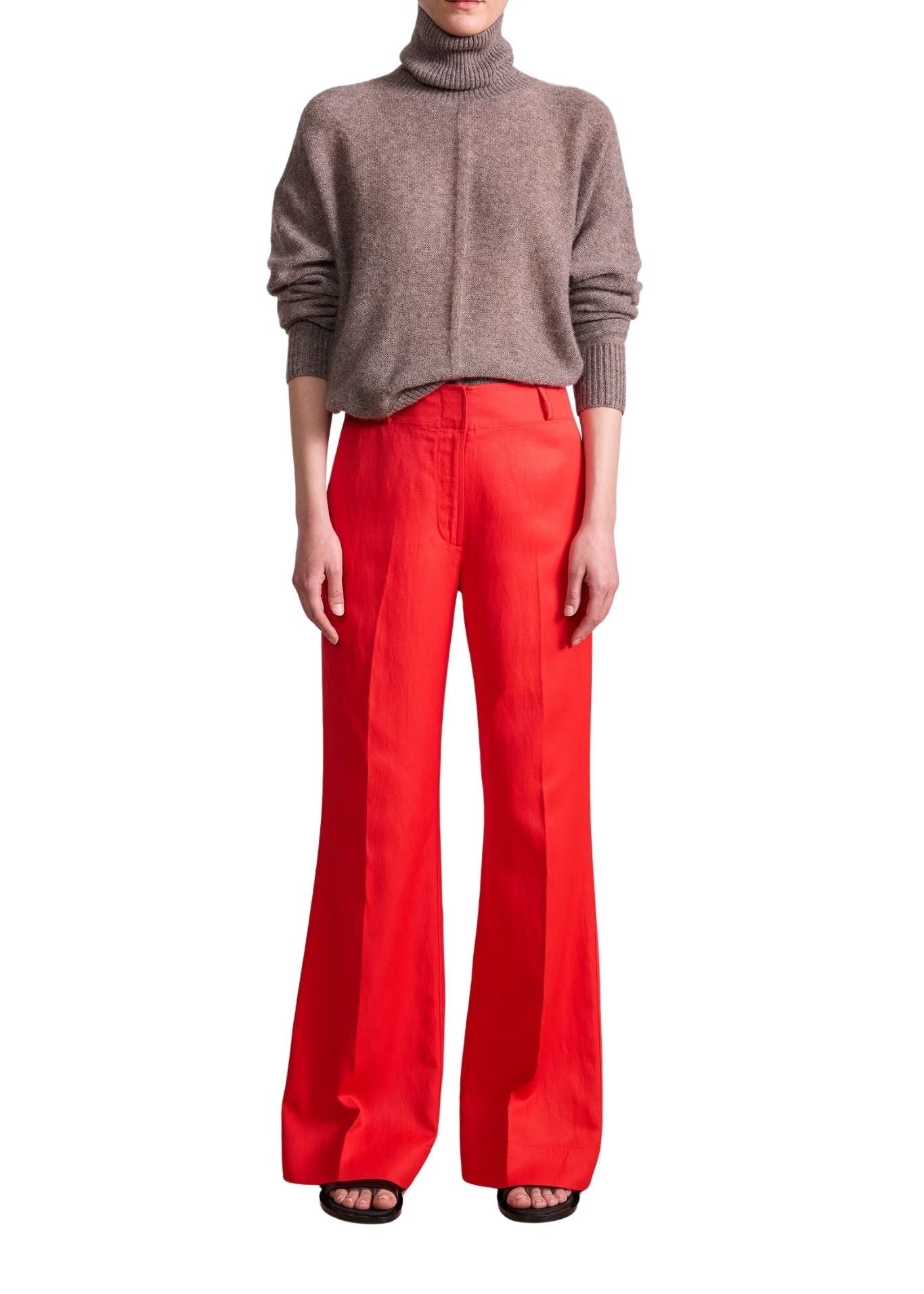 Apiece Apart Adi Wide Leg Trouser - Vermillion