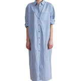 Apiece Apart Alameda Button Down Caftan - Vermillion