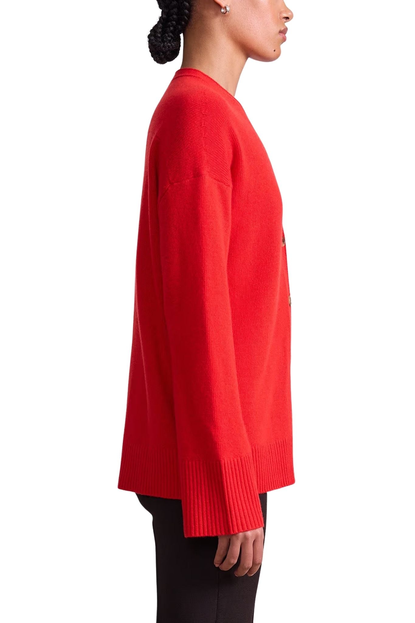 Apiece Apart Ana Wrap Cardigan - Vermillion