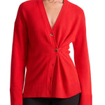 Apiece Apart Ana Wrap Cardigan - Vermillion
