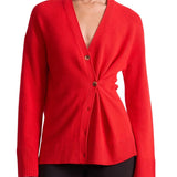 Apiece Apart Ana Wrap Cardigan - Vermillion